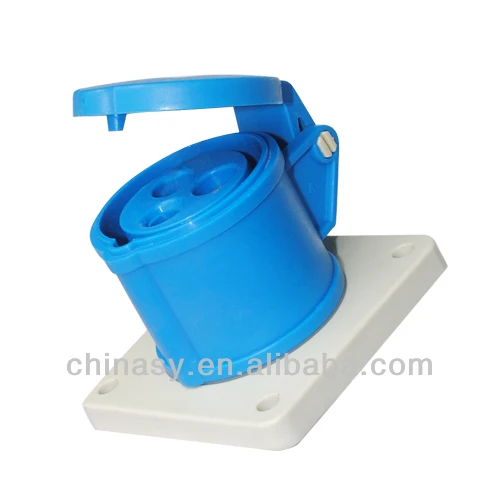 Скрытая розетка с панельным креплением, 16A-6H/200-250 В, 2P + E,IP44, защита от брызг