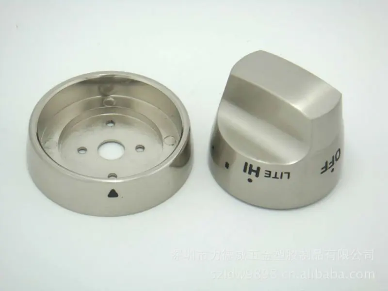 
chrome plated matte nickel zinc alloy gas bbq grill knob 