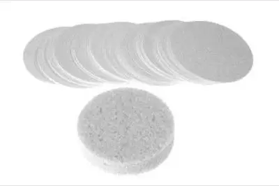 
100% Soft & Natural Pure White Color Compressed Cellulose Sponge For Facial Cleansing 
