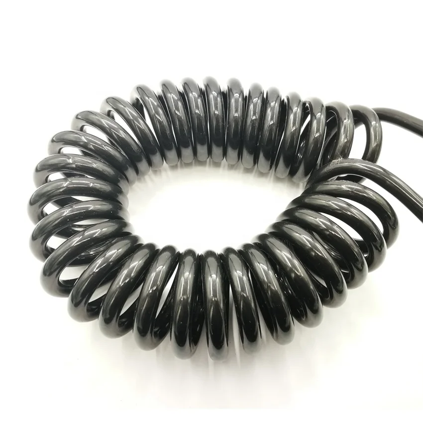 Sample Free Factory Direct 7 Pin TPU Spring Cable For Truck trailer