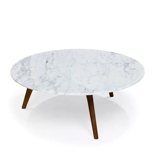 Carrara White Round Marble Dining Table Top