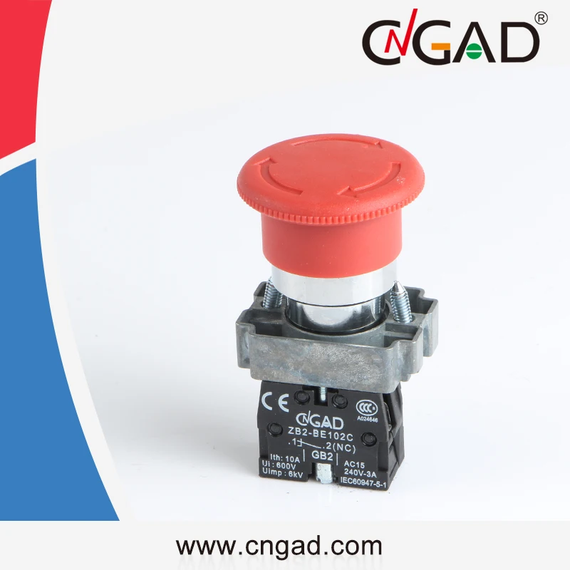 
XB2-BS542 CNGAD 22mm Emergency push lock Turn to release push button switch 