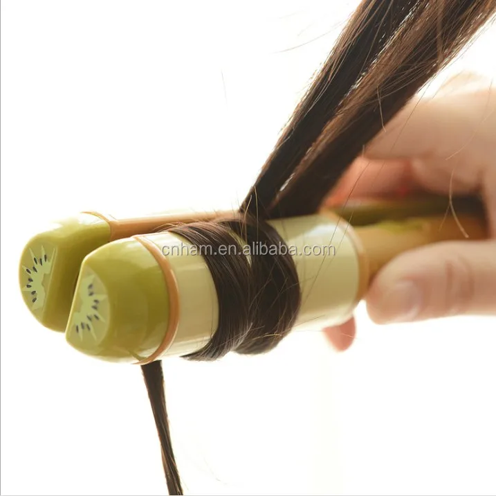 2 in 1 hair curling iron 4 color fruit style small hair straightener