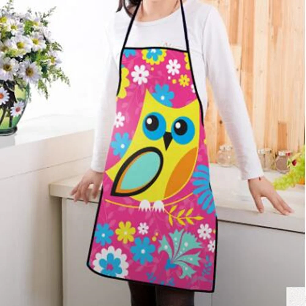 Customized Fox Design Printing Small Size Apron for Bibs Apron Made by Polyester Canvas Fabric with Low MOQ Required