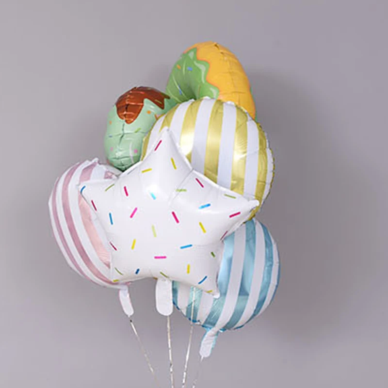 48*73cm Candy Pink Donuts Birthday Party Balloon Kits Doughnut Foil Mylar Balloon