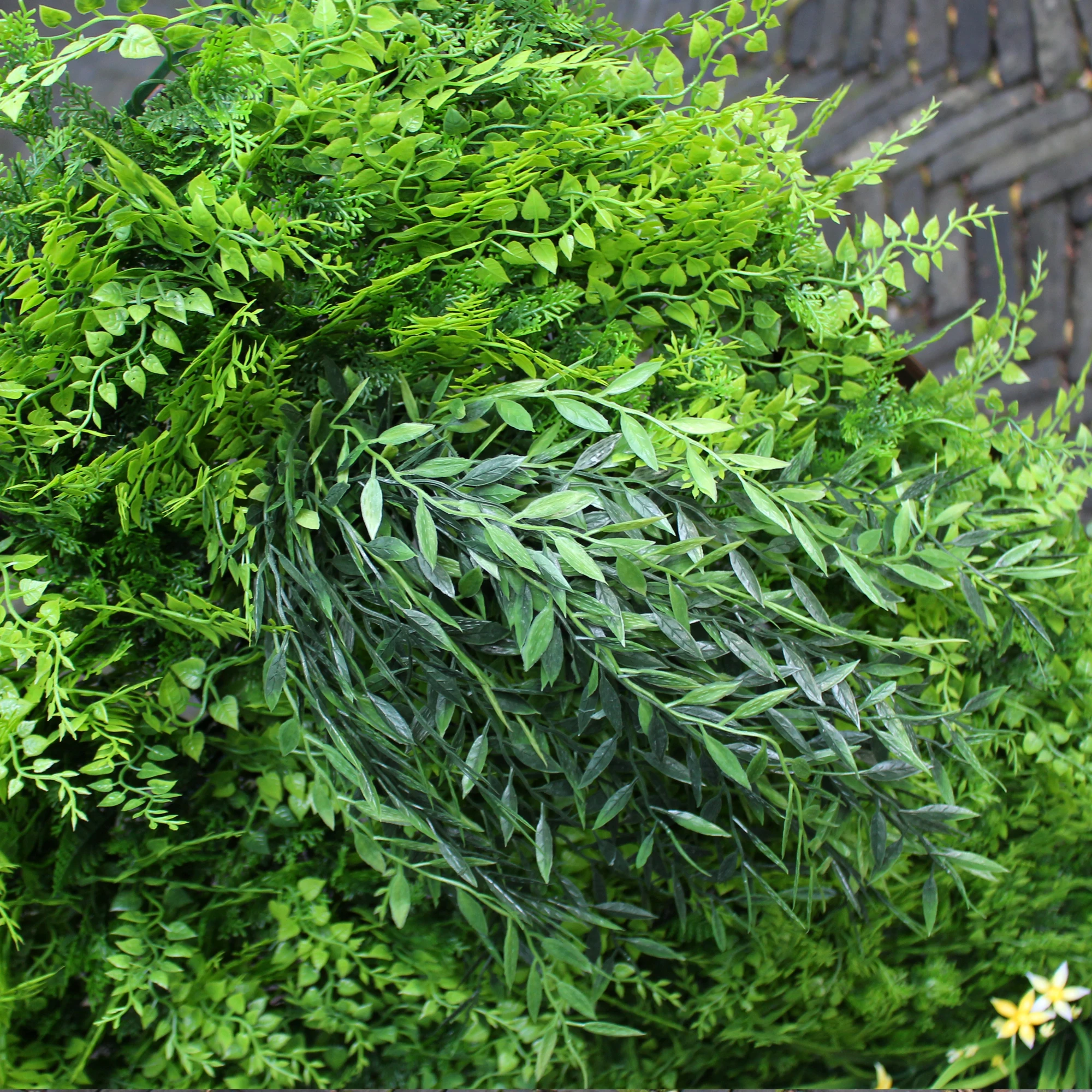 customized plastic fire retardant artificial foliage for outdoor