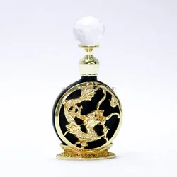 8ml Metal Dragon Perfume Bottle Empty Glass Essential 0il Refillable Bottles Ornament Home Table Decoration Gift#59657 and#59652