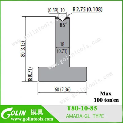 85 градусов T Плашки для AMADA тип машины