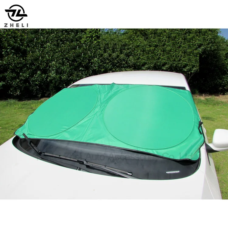 
Two wire circle folding car sunshades for car front sun shade 