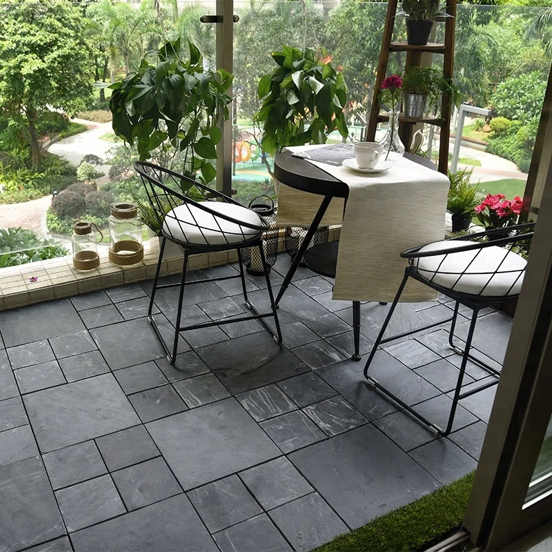 Hot sale in Indian natural slate stone floor tile for office floor in low price