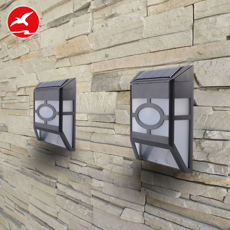 3w solar wall light motion sensor ip65 waterproof high luminous outdoor led solar wall light