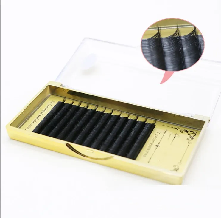 
Veteran High quality volume lashes silk mink flat eyelash extension 