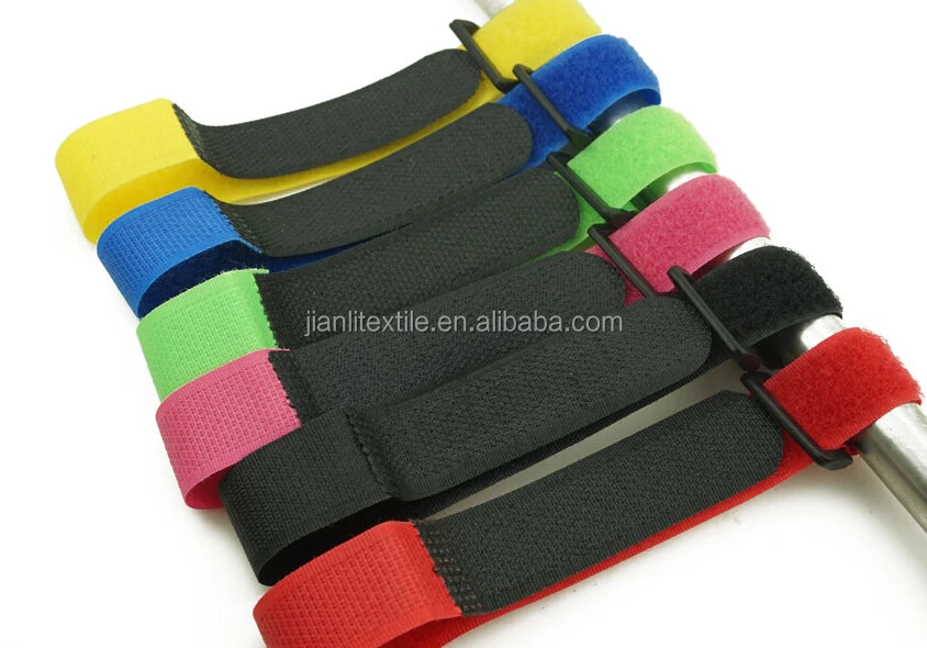 Custom plastic buckle hook and loop Cable Ties wraps Straps