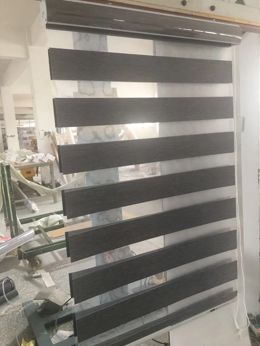 Haoyan manual/ electric zebra double layer fabric blinds shade