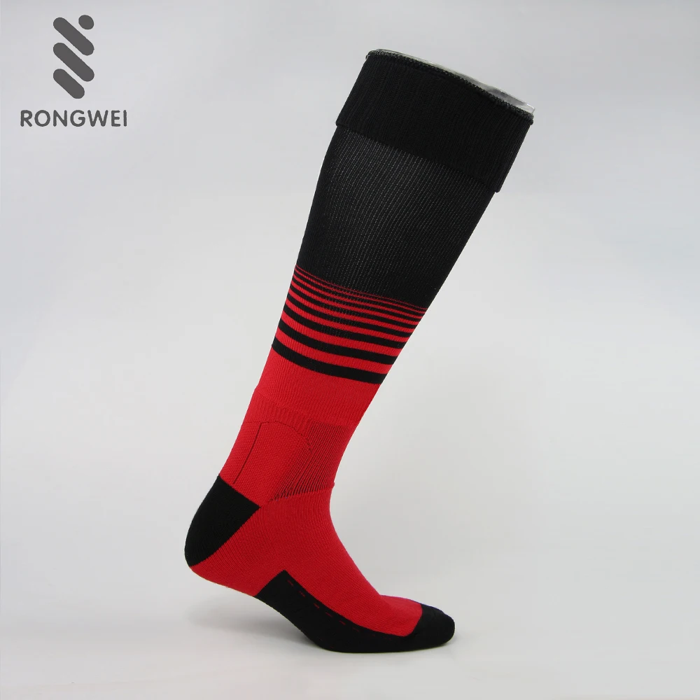 
wholesale cheap knee high striped football soccer socks 