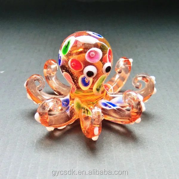 
Glass Octopus Figurine Octopus Figure Glass Sea Octopus Glass Figurine Handmade 