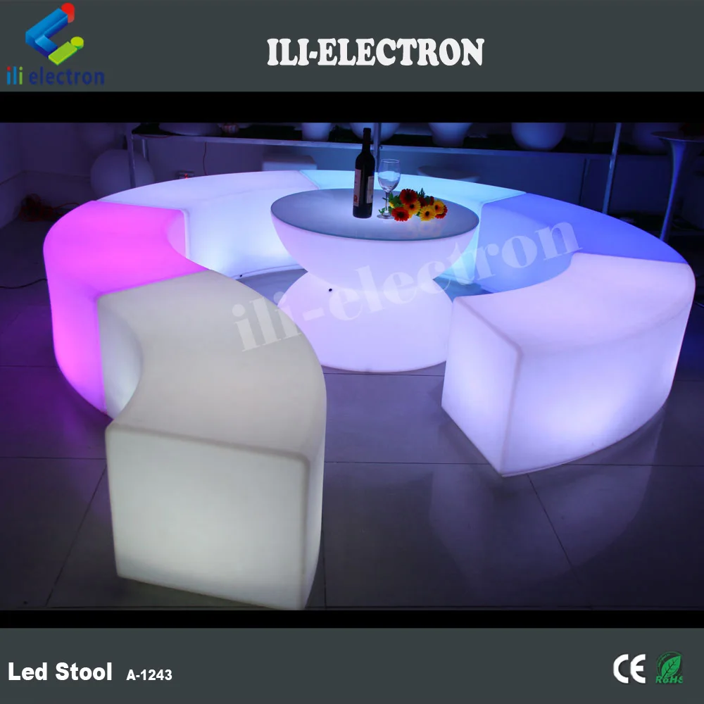 LED luminous stool for bar furniture or indoor furniture