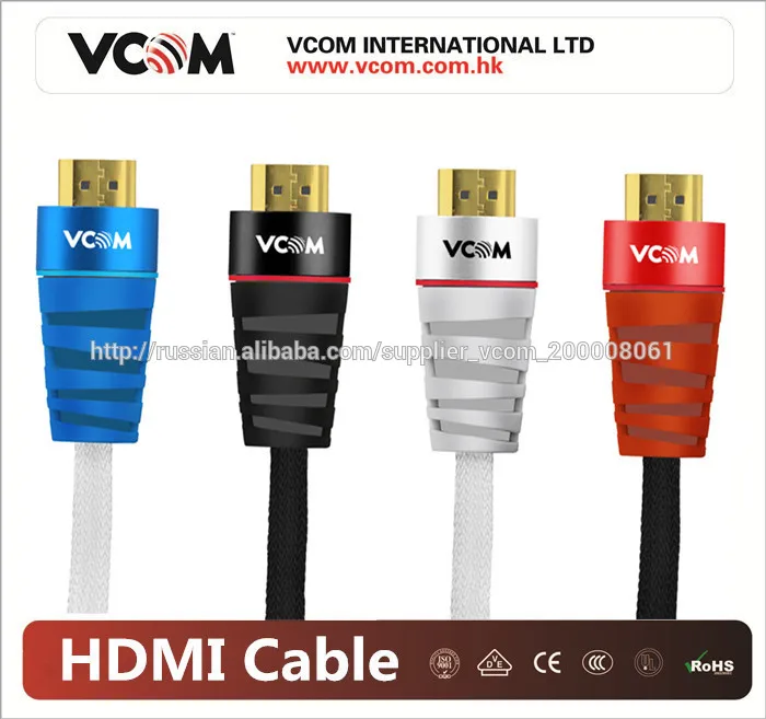 2014 новый HDMI- HDMI кабель V1.4 с поддержкой Full HD 1080p,3D,Ethernet от китайского завода VCOM