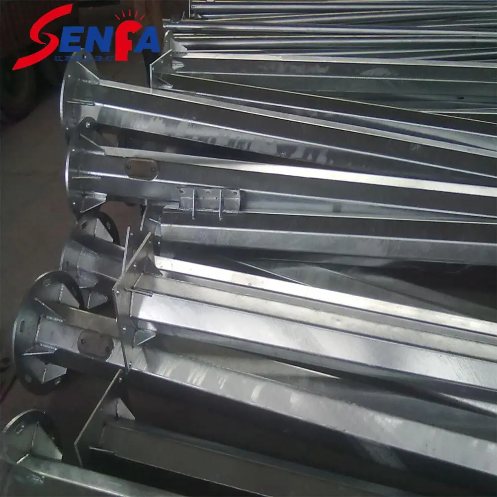 6 м оцинкованный уличный фонарь с одним рычагом и двойным рычагом