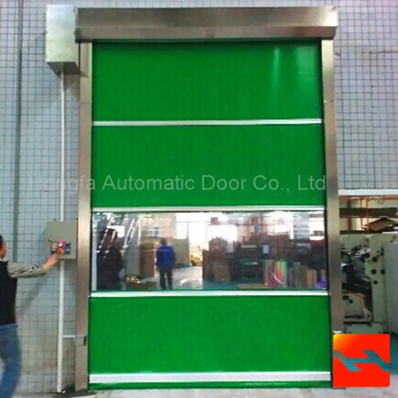 Multifunctional transparent high speed door