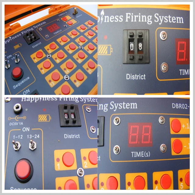 wire control wireless remote fireworks firing system 72 cues pyrotechnic firing system with CE certification