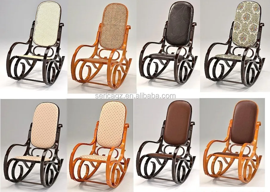 
F-1103 Rocking chair with rattan 