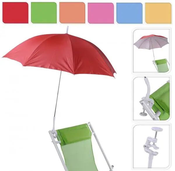 outdoor umbrella with metal shaft steel handle balcony parasol with clamps