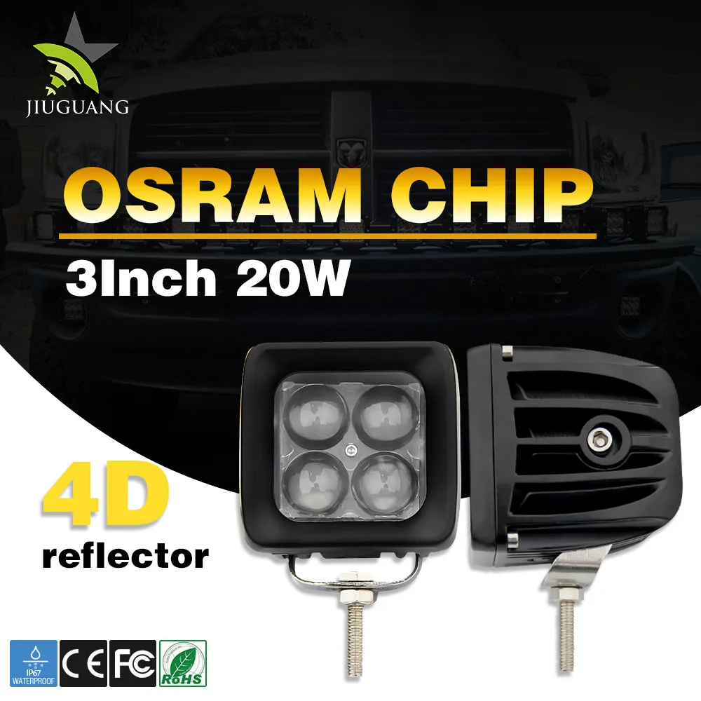 Wholesale Floodlight 3 Inch Waterproof 12V Car Led Work Light 12W