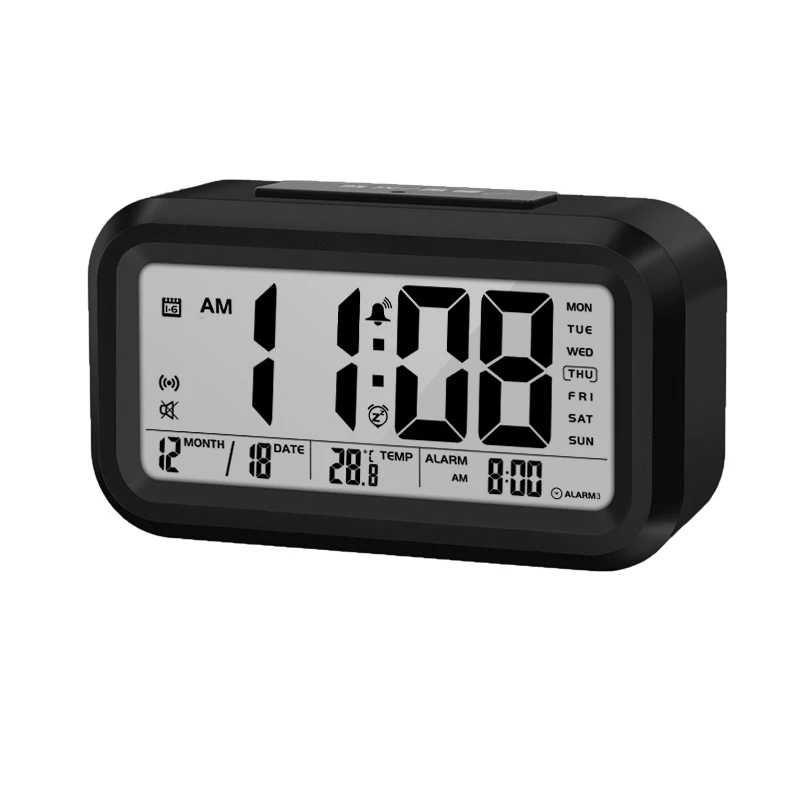 2020 New Large LED Digital Alarm Clock Backlight Snooze Mute Calendar Desktop Electronic Backlight Table Clocks Desktop Clocks