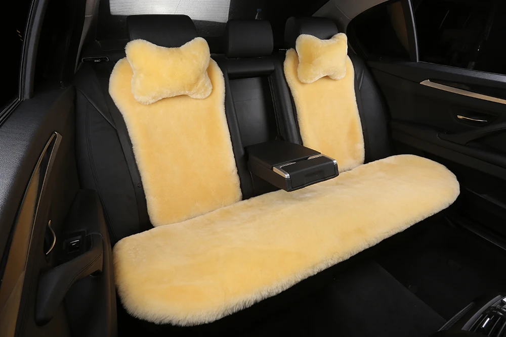 Natural fur seat cover for car by Australia Sheepskin