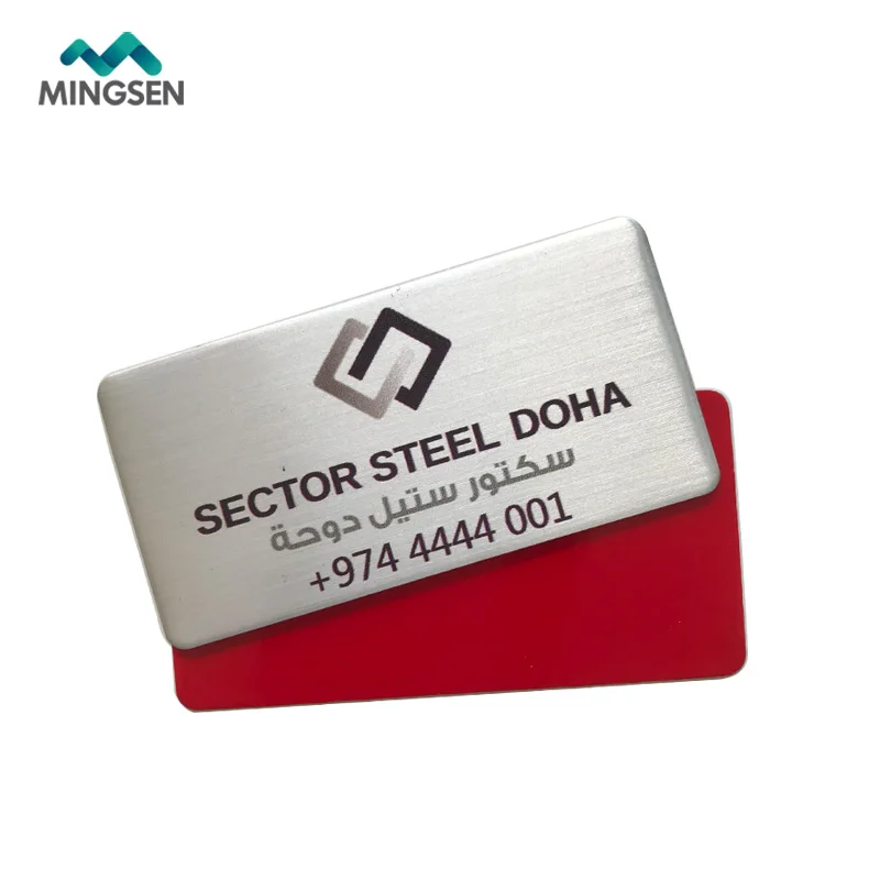 custom brand logo adhesive brushed aluminum nameplate