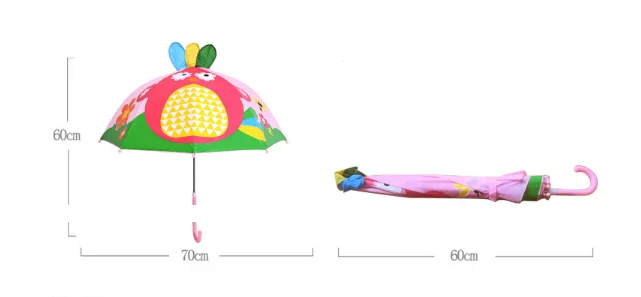 Ovida Semi-automatic custom design kids princess umbrella