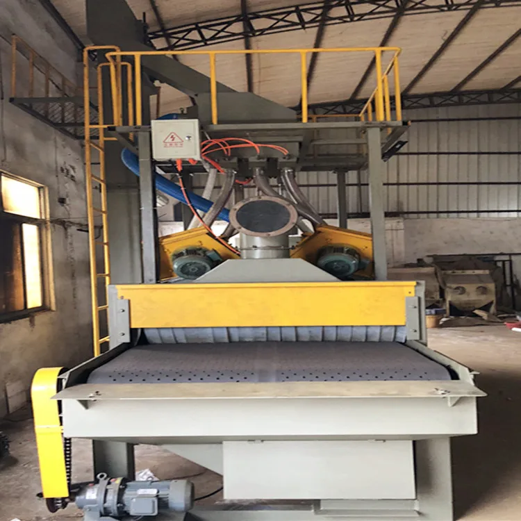 Ce Approval Pavers/ Concrete Blocks Shot Peening Machine/rubber Belt Pass Through Type Blasting Machine