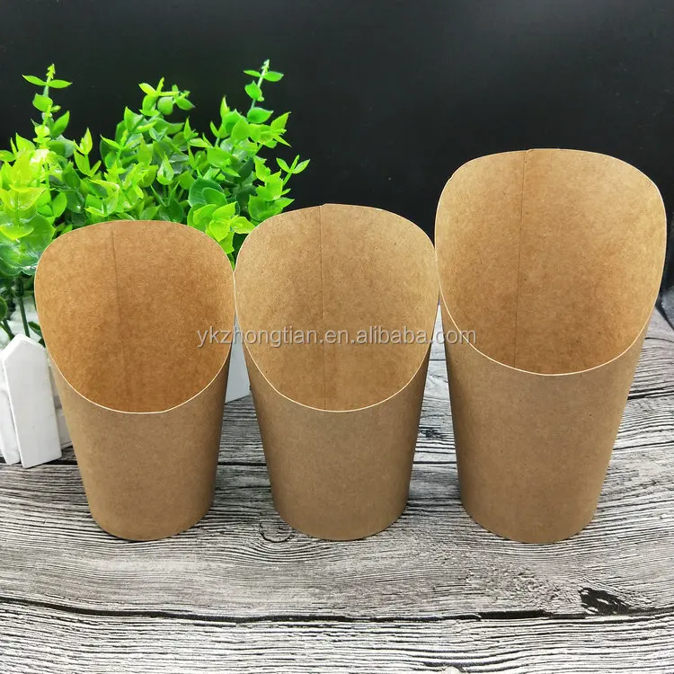 Disposable Environment 14OZ Kraft Paper Cup For French Fries