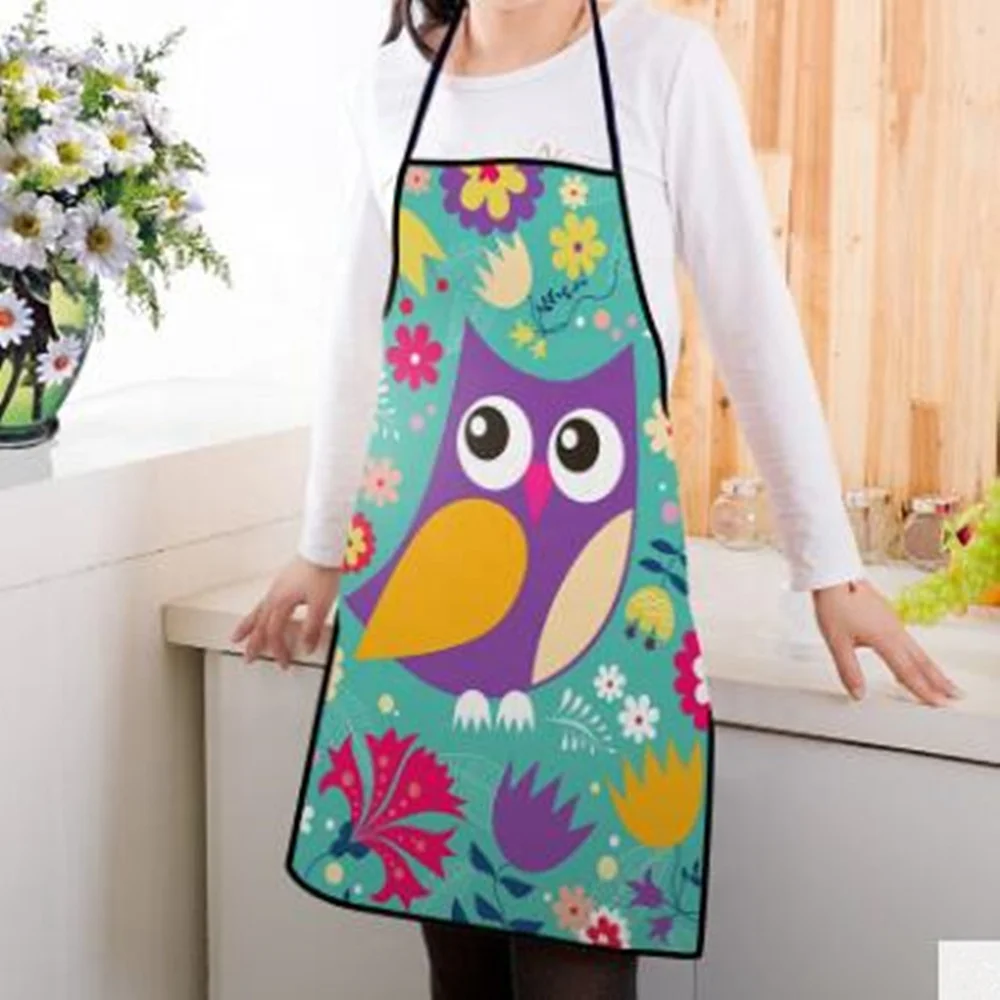 Customized Fox Design Printing Small Size Apron for Bibs Apron Made by Polyester Canvas Fabric with Low MOQ Required