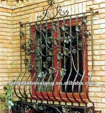 New balconies design window forged ornamental iron windows