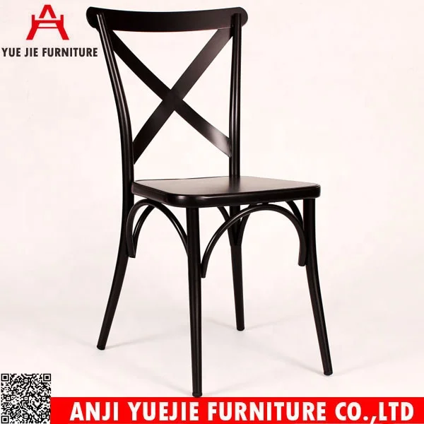 
Industrial Restaurant Dining Chair Metal X Back Chair 