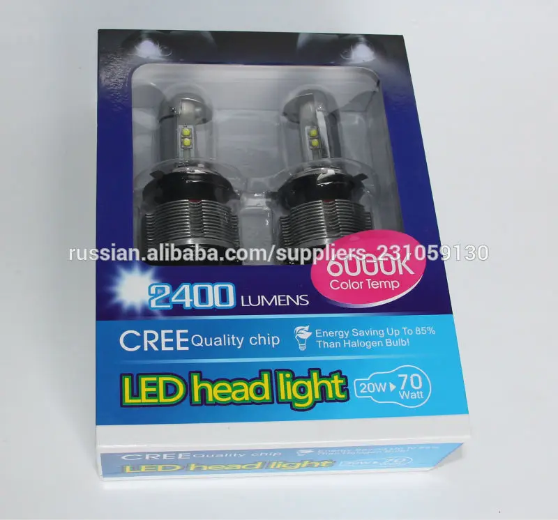 ХИТ!!!!2014 New Generation of CREE 2400LM Car Motorcycle LED Headlight Kit H4!!!!!