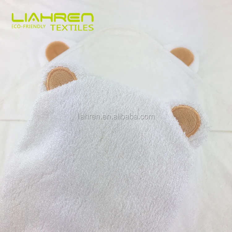 Liahren organic bamboo baby bath mitten bath sponge glove with cute animal pattern