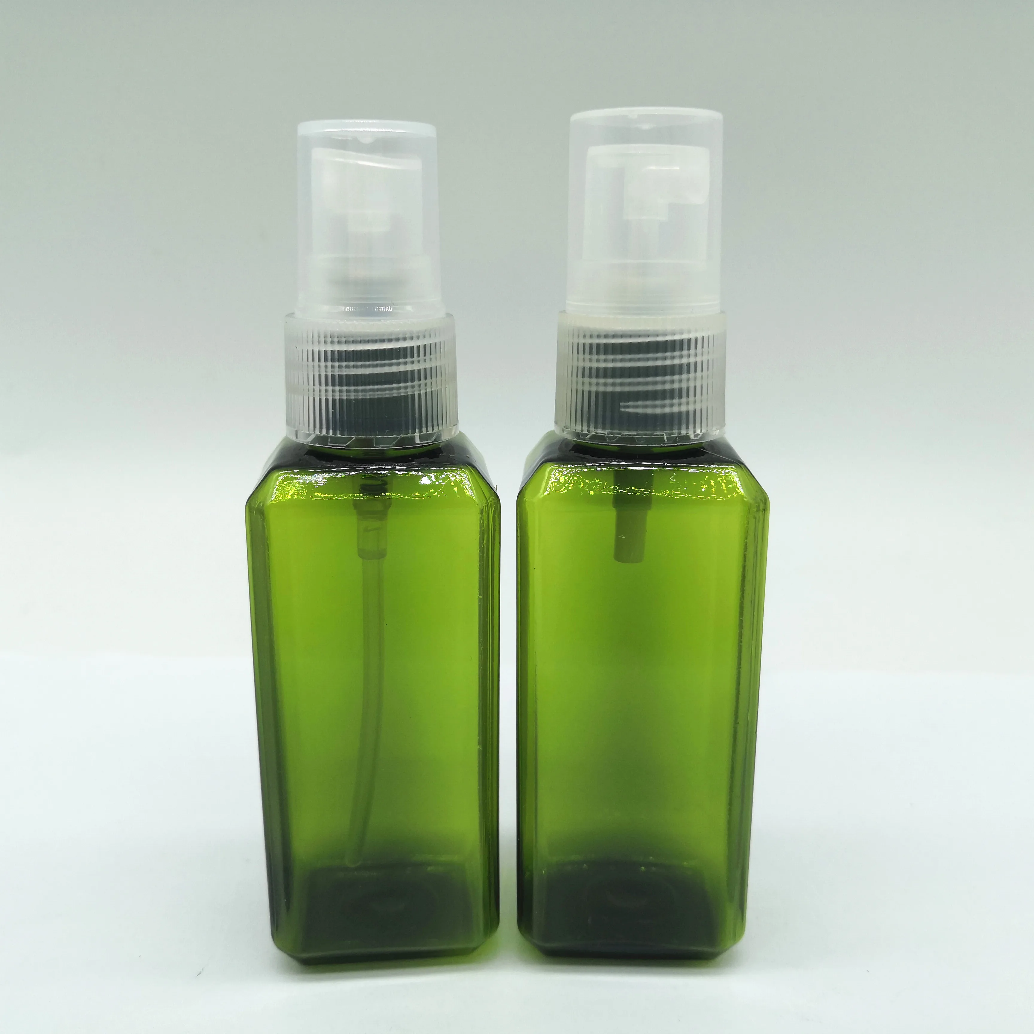 Customized Shape Free Sample 60 Ml Plastic Pet Square Oil Bottle