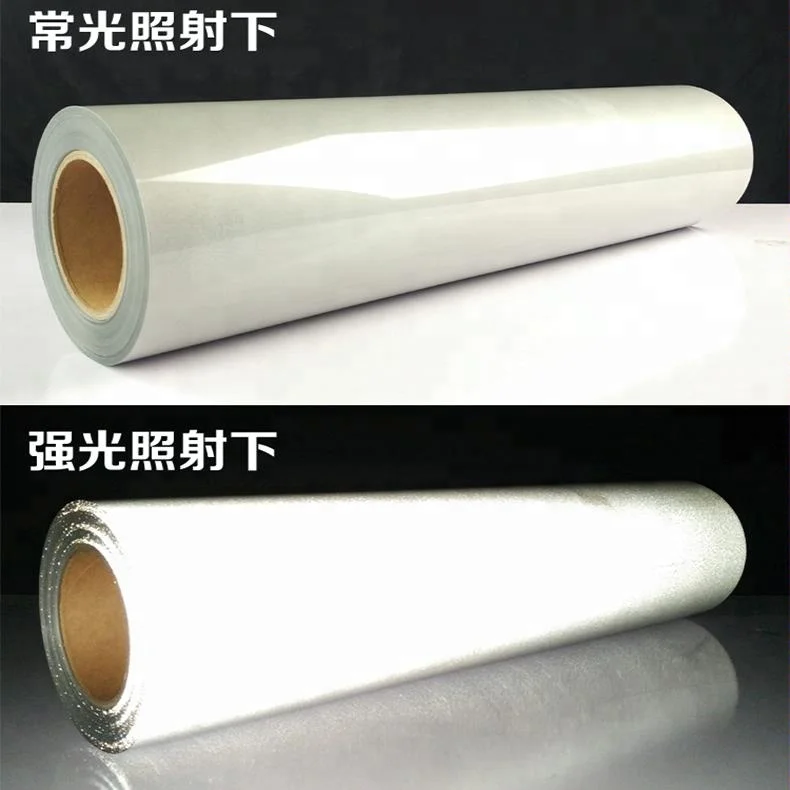 Wholesale vynil paillette pour textile Transfer film reflective heat transfer buddha vinyl for garment safety vest