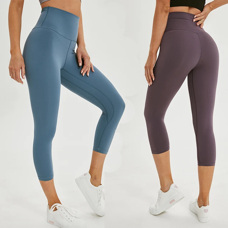 In stock Small MOQ 80nylon 20spandex high waisted women yoga pants womens workout capri leggings