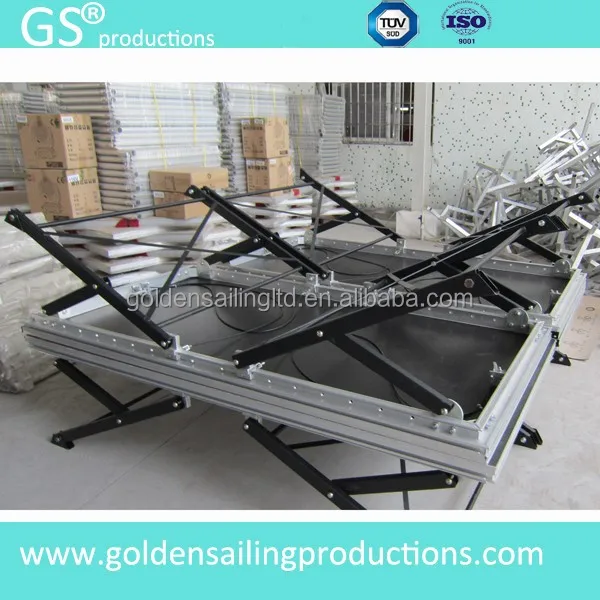 1m x 2m Scissors shape steel portable X folding stage platform