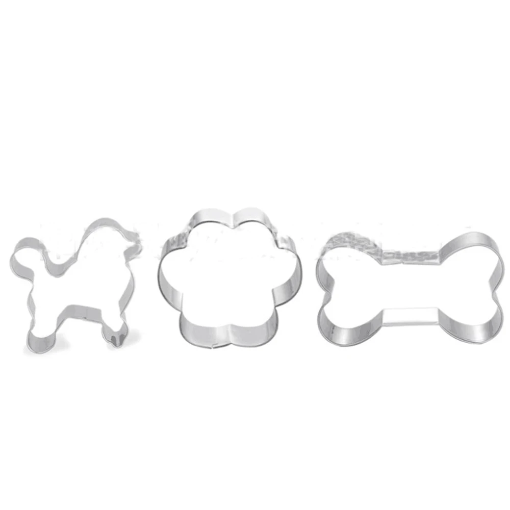 Premium 3pcs Dog Dog Paw Dog Bone Cookie cutter set