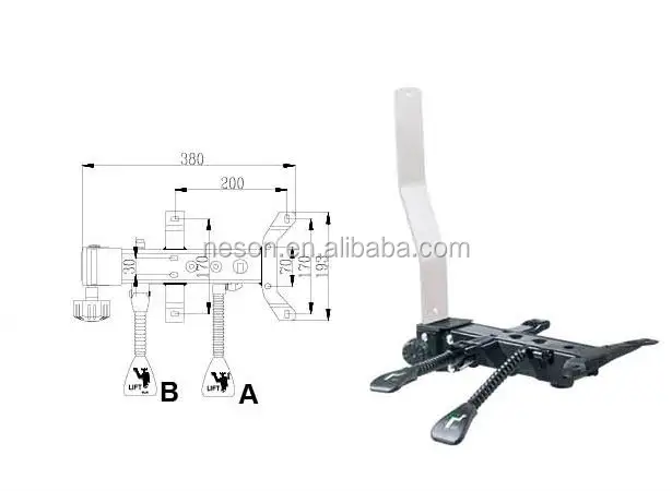 Lengthen Light Duty Office Swivel Chair Mechanism with Steel back