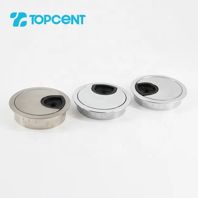 TOPCENT 50/60 mm Decorative Furniture Computer Office Desk Hole Cover Table Cable Grommet