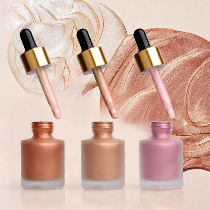 OEM  High Gloss Liquid Face Eyes Lips Foundation Brightener Highlighter Liquid Professional Shimmer Highlighter