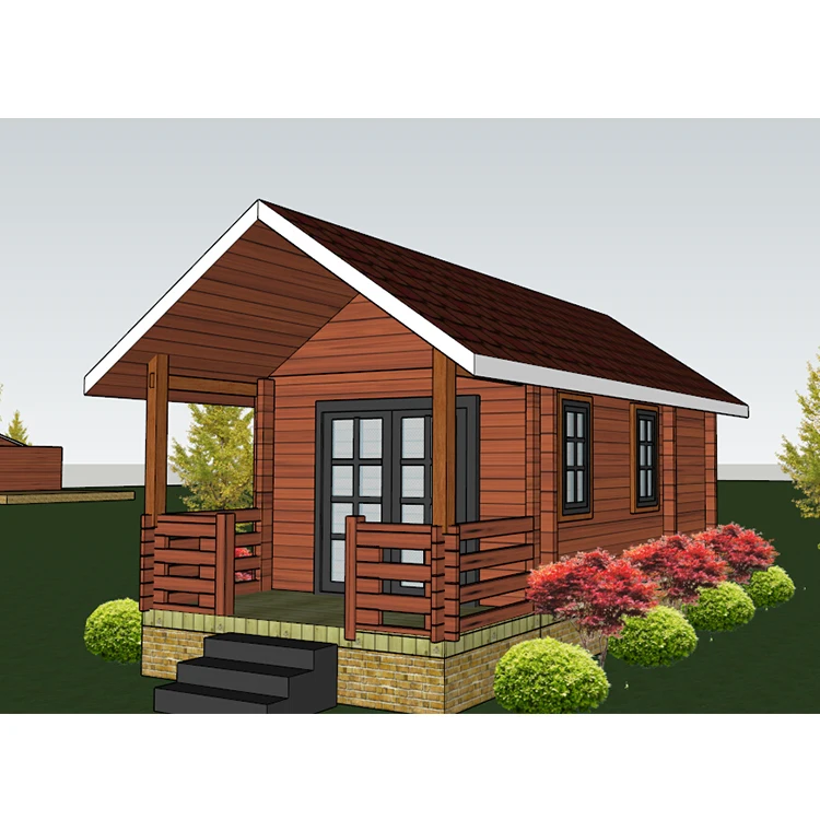 good quality small prefab house wooden chalet en bois en kit