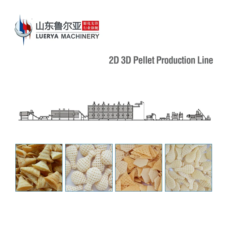 The Lowest Price 3d papad snacks pellet cracker processing line