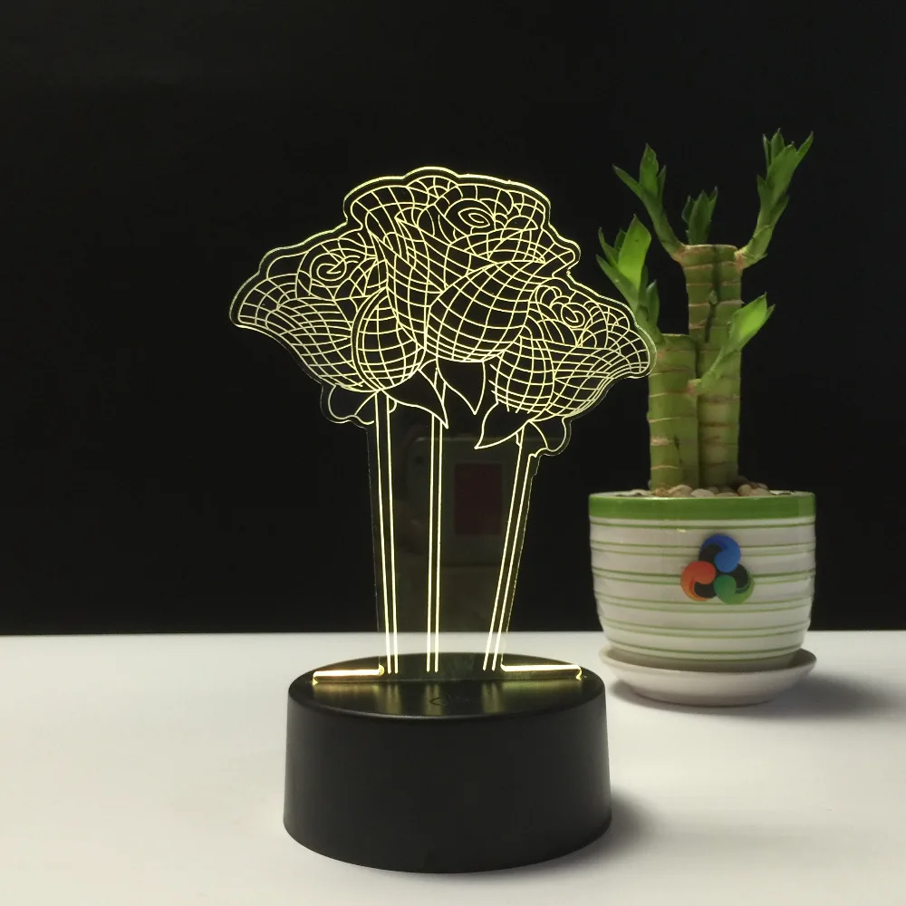 Flight 3D LED Night Light RGB Touch Switch Table Desk Lamp